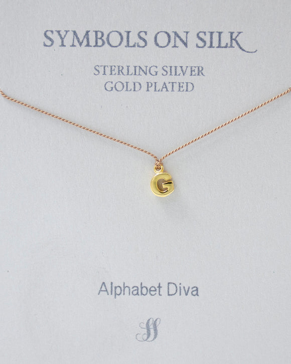NECKLACE BRONZE INITIAL CHARM G