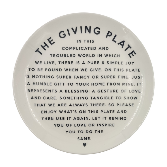 GIVING PLATE (NEW WORDS) OPAL ROUND WHITE 27CM