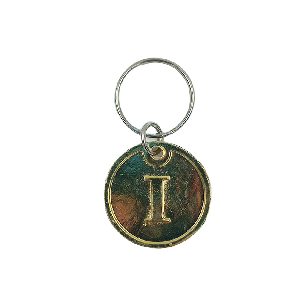 I KEYRING ROUND GOLD – NIKKI'S The Gift Shop