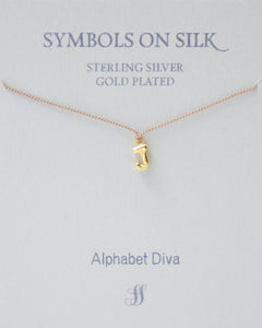 NECKLACE BRONZE INITIAL CHARM J