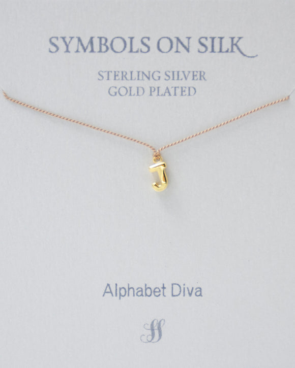 NECKLACE BRONZE INITIAL CHARM J