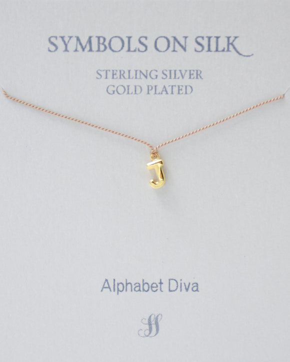 NECKLACE GOLD INITIAL CHARM J