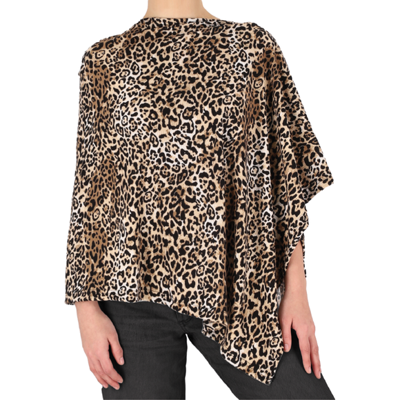 PONCHO IN A POUCH LEOPARD