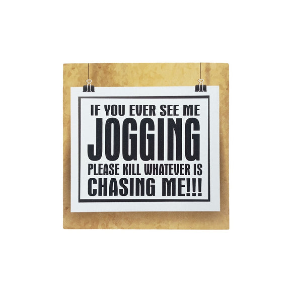 MAGNET WITH SAYING JOGGING