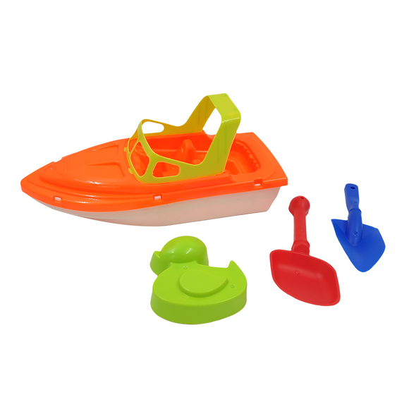 BEACH BOAT AND TOY SET ASSORTED