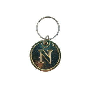 N KEYRING ROUND GOLD