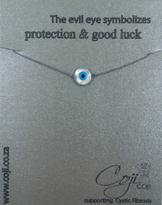 NECKLACE MOTHER OF PEARL EVIL EYE