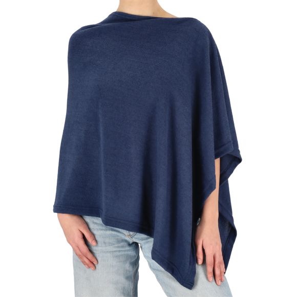 PONCHO IN A POUCH NAVY MELANGE