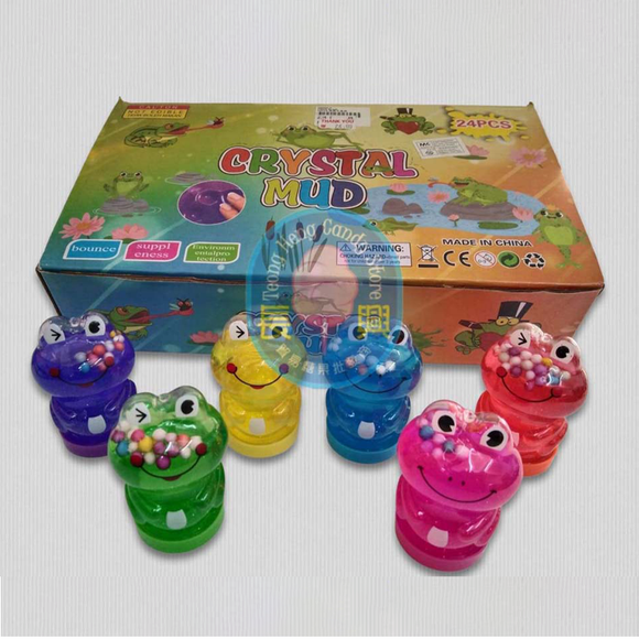 SLIME CRYSTAL FROG SHAPED ASSORTED COLOURS
