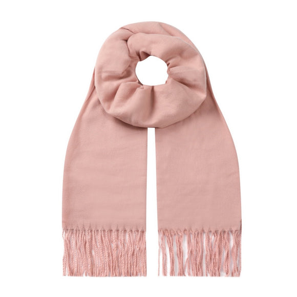 PASHMINA WITH TASSELS IN ANTIQUE PINK
