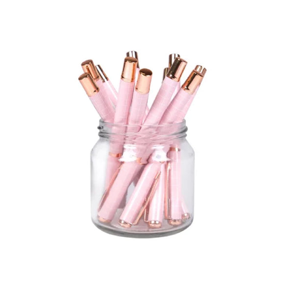 PEN PASTEL PINK GRID DESIGN