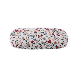 GLASSES CASE HARD PADDED FABRIC DITSY FLORAL WHITE