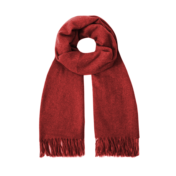 PASHMINA WITH TASSELS WINE RED