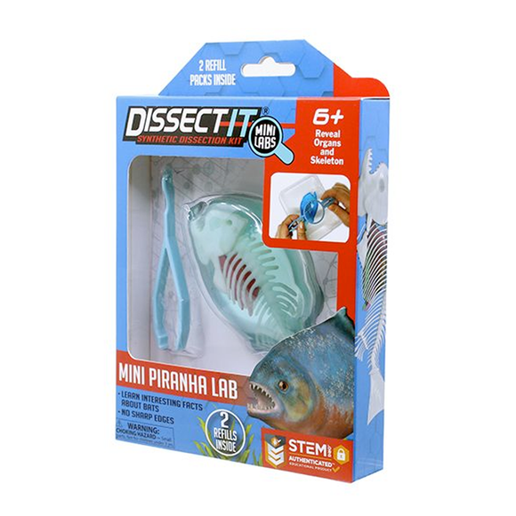 DISSECT-IT MINI PIRANHA WITH MAGNIFYING GLASS