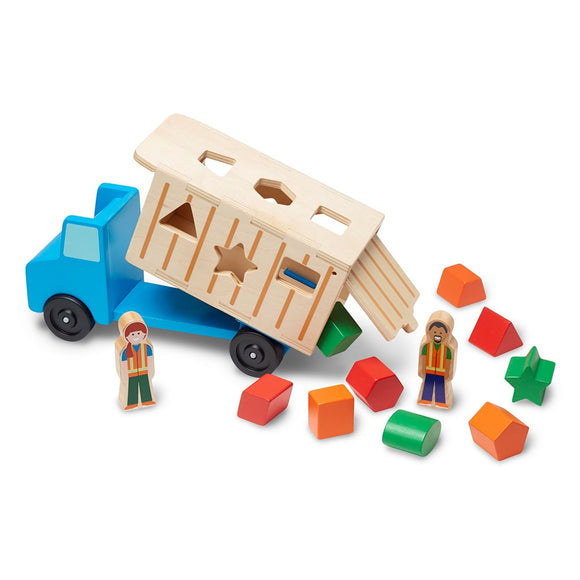 WOODEN VEHICLE SHAPE SORTING DUMP