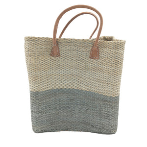 SISAL BASKET NATURAL WITH LIGHT GREY BASE