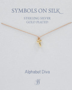 NECKLACE BRONZE INITIAL CHARM T