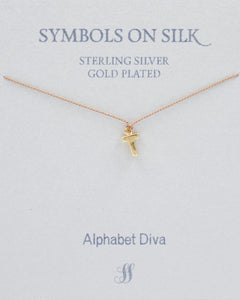 NECKLACE GOLD INITIAL CHARM T