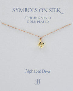 NECKLACE BRONZE INITIAL CHARM M