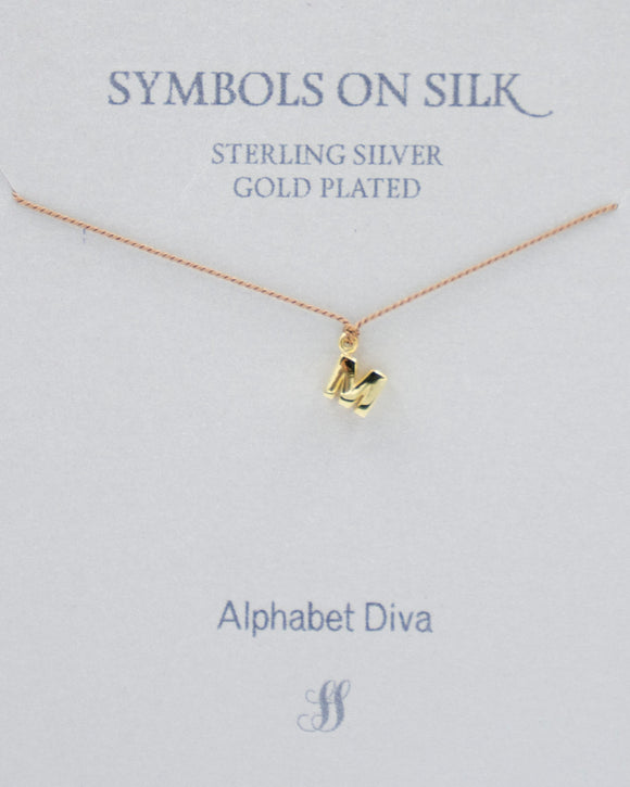 NECKLACE BRONZE INITIAL CHARM M