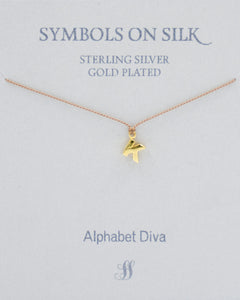 NECKLACE BRONZE INITIAL CHARM K