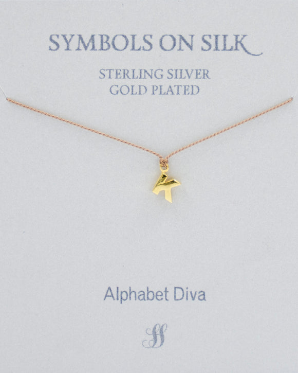 NECKLACE BRONZE INITIAL CHARM K