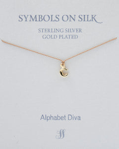 NECKLACE GOLD INITIAL CHARM C
