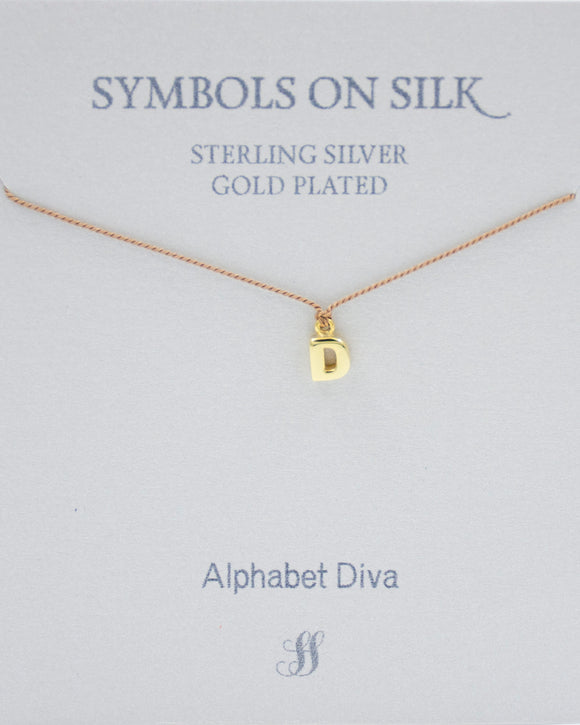 NECKLACE BRONZE INITIAL CHARM D