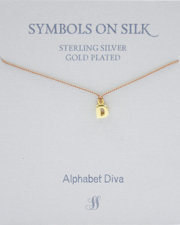 NECKLACE GOLD INITIAL CHARM D