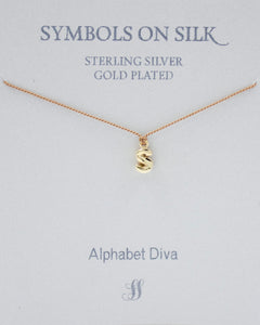 NECKLACE BRONZE INITIAL CHARM S