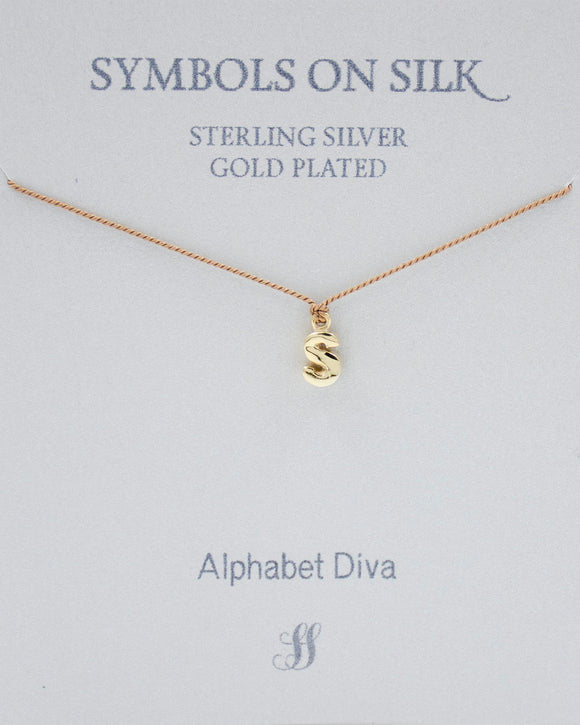 NECKLACE BRONZE INITIAL CHARM S