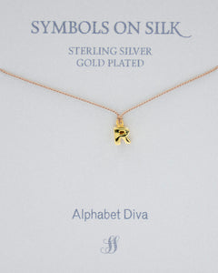 NECKLACE BRONZE INITIAL CHARM R
