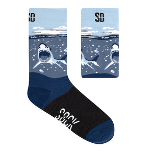 SOCKS COTTON DARK BLUE JAWS