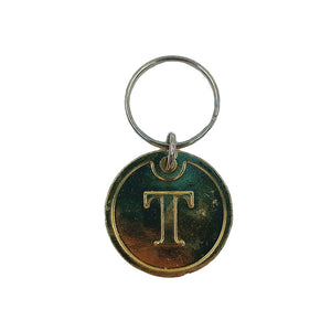 T KEYRING ROUND GOLD