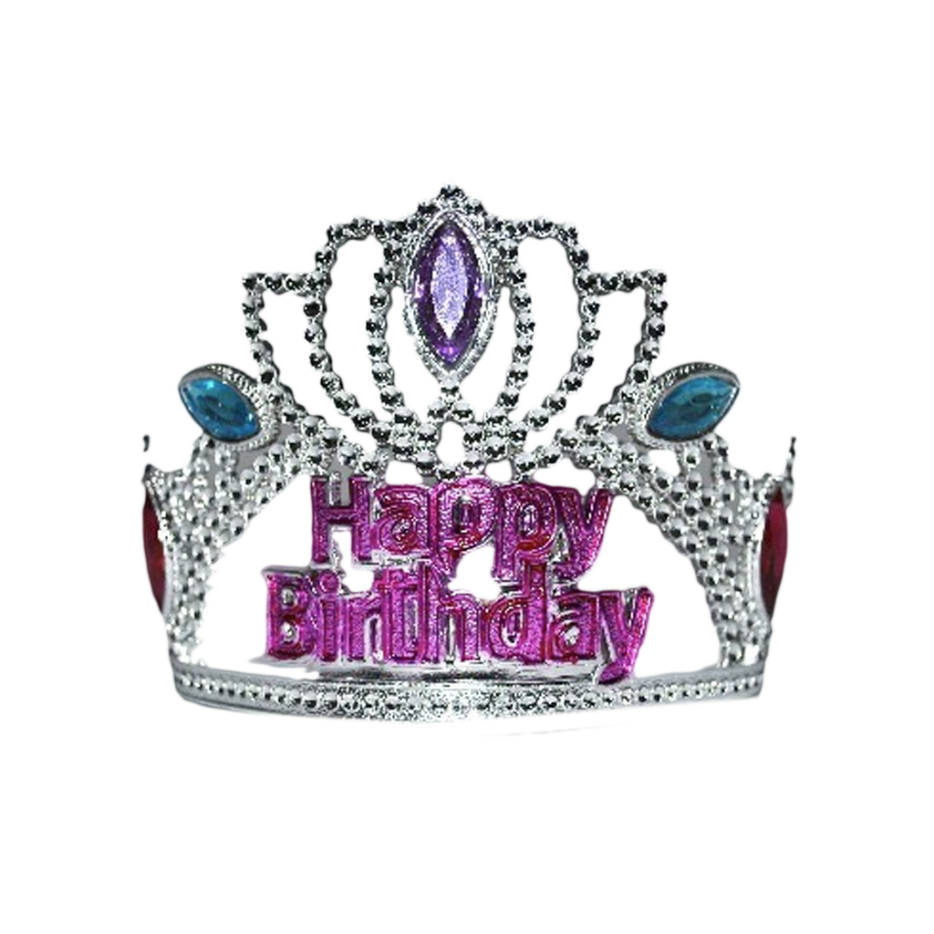 Diadema O Tiara 'Happy Birthday' De Widmann, Con Peine Para Fijar En El Pelo, Ideal Para Cumpleaños Y Fiestas Temáticas