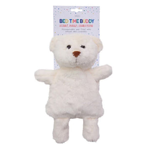 WHEAT PILLOW PLUSH SNUGGLE BEAR WHITE