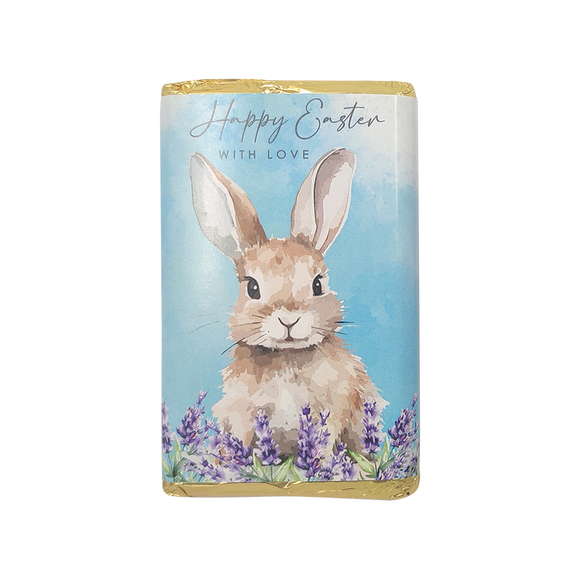 CHOCOLATE 45G EASTER WATERCOLOUR BUNNY LAVENDER WITH LOVE