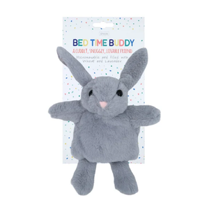 WHEAT PILLOW PLUSH SNUGGLE BUNNY LIGHT GREY