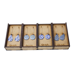 EARRING DELFT BLUE DROPS IN GIFT BOX