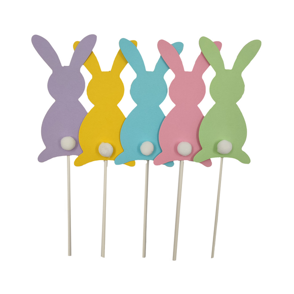 FOOD TOPPERS PK5 PASTEL BUNNIES