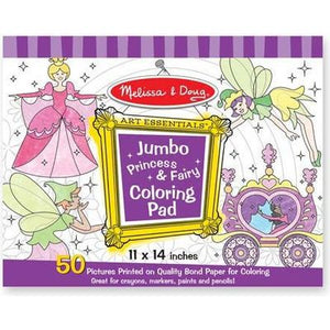 COLOUR PAD JUMBO PRINCESS AND FAIRY