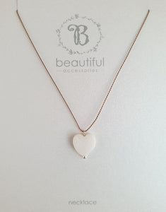NECKLACE PEARL HEART