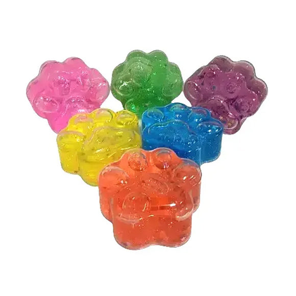 CRYSTAL SLIME MUD PAW SHAPED ASSORTED COLOURS