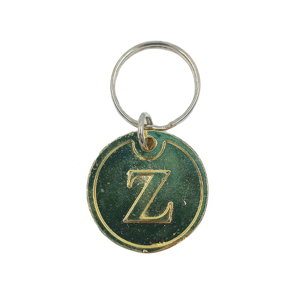 Z KEYRING ROUND GOLD